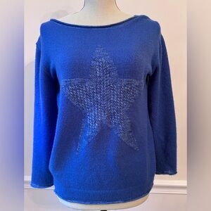 Democracy Blue Star Sweater size S